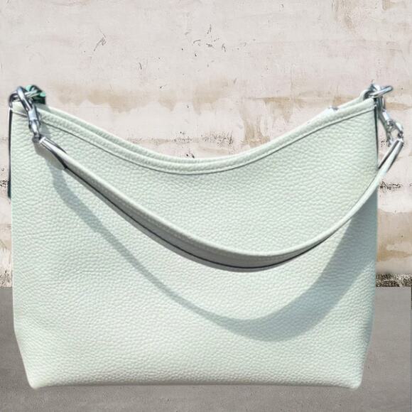 Coach NWOT Laurel Shoulder Bag with Seahorse Charm Light Pistachio/Sand - Picture 5 of 8